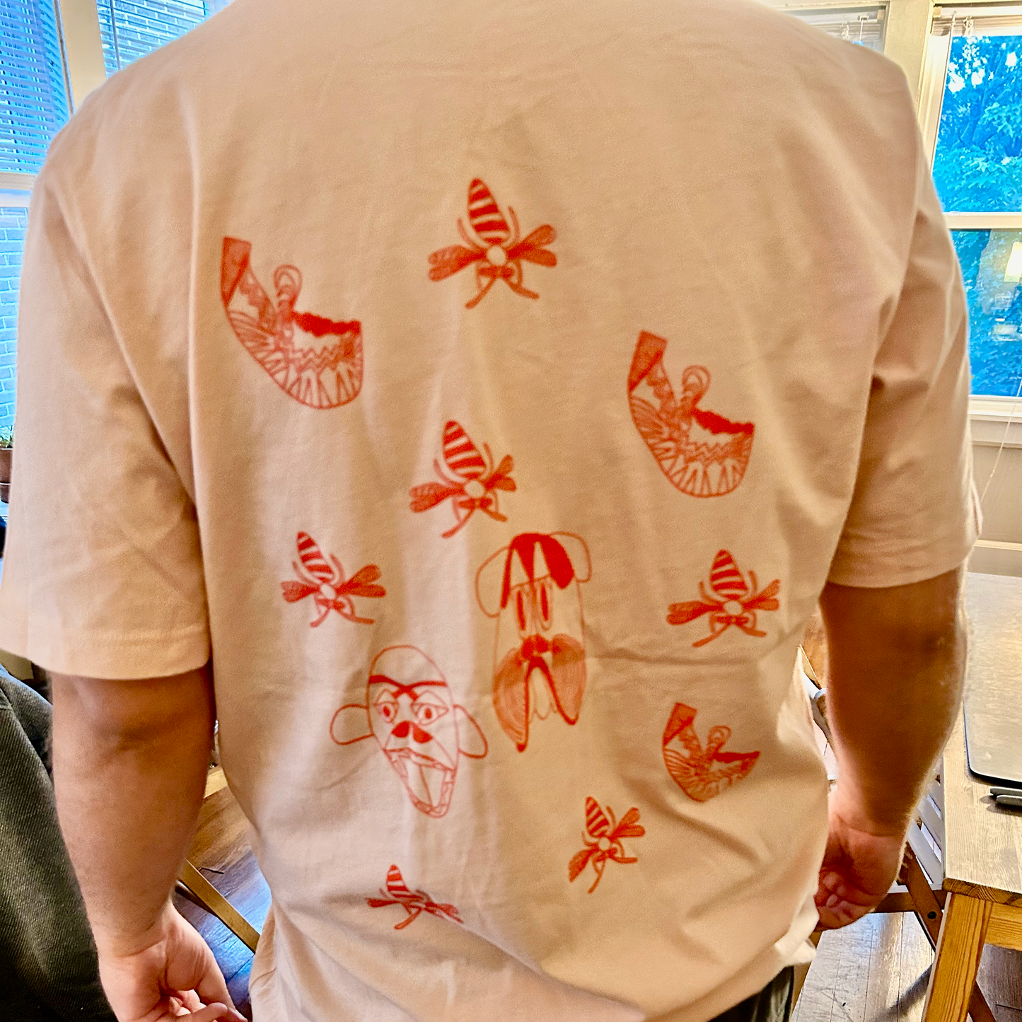 Peach T-Shirt of Fears Original Design by Dietrich Sieling